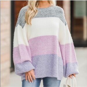 Pink Lily FSL Apparel Colorblock Sweater